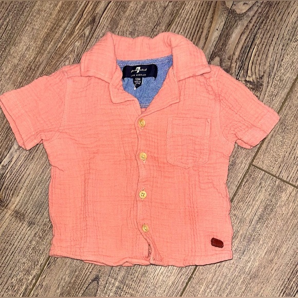 7 for all mankind salmon boys cotton top - Picture 1 of 2